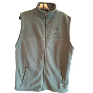 Tri-Mountain Light Sage Fleece Zip-Up Vest size small